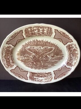 Vintage Colonial Era Alfred Meakin Fair Winds Serving Plate, 15"